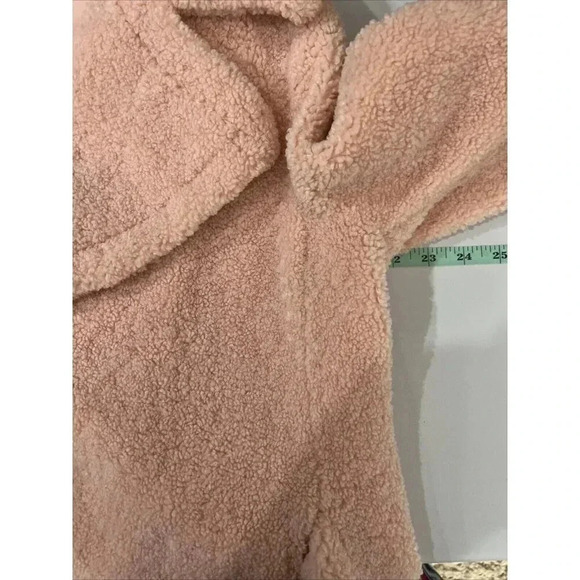 Kensie Reversible Pink Faux Fur Teddy Sherpa Coat Size SMALL Fuzzy Cozy Winter - Picture 7 of 7